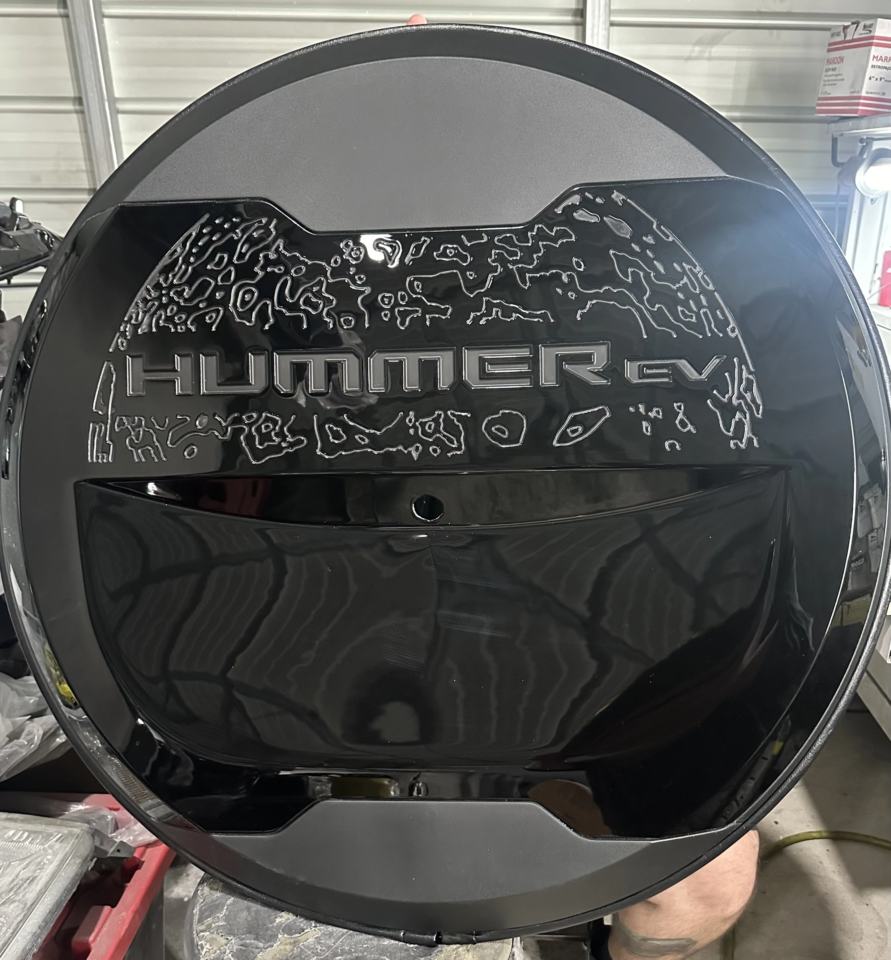 Painted spare tire carrier cover | Hummer EV Forum