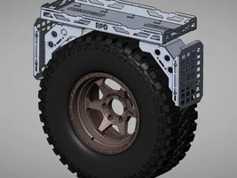 Rear tire Spare Tire Accessory Tray Rack +